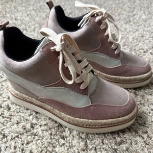 Stylish Women's taupe mauve and Cream Sneakers